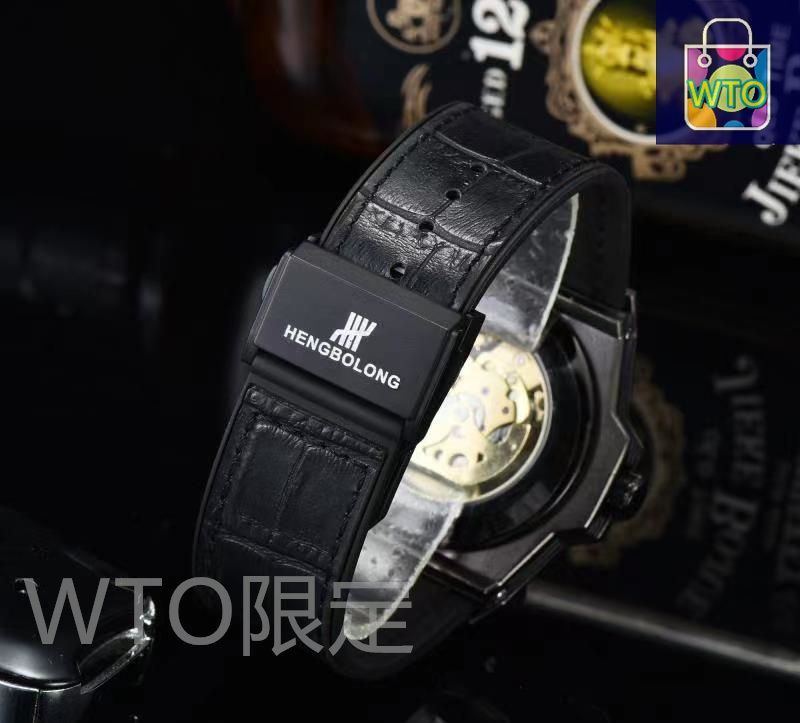 Hublot 自動巻き 腕時計 ブラックレザー HUBLOT ウブロ ビッグバン フェラーリ オールブラック 世界限定