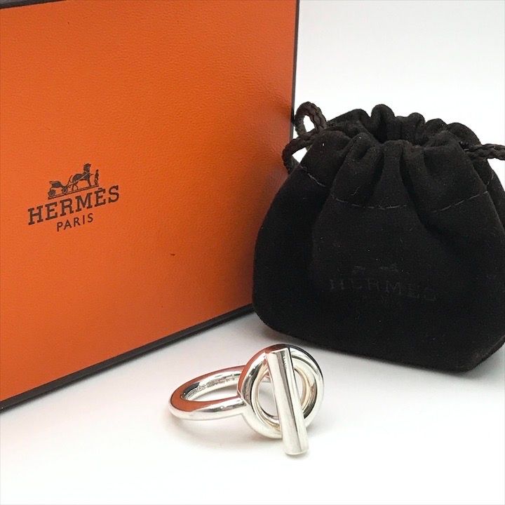 美品 HERMES エルメス エシャンペ リング 11号 指輪 リング AG925