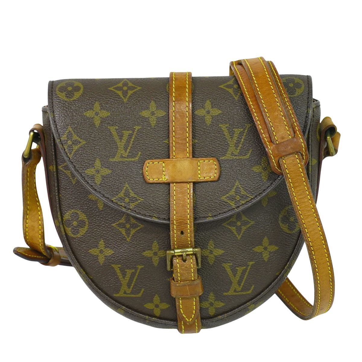 本物 ルイヴィトン LOUIS VUITTON LV シャンティ PM モノグラム ショルダーバッグ ポシェット ブラウン M51234 ビトン バッグ 中古 本物 ルイヴィトン LOUIS VUITTON LV シャンティ PM モノグラム