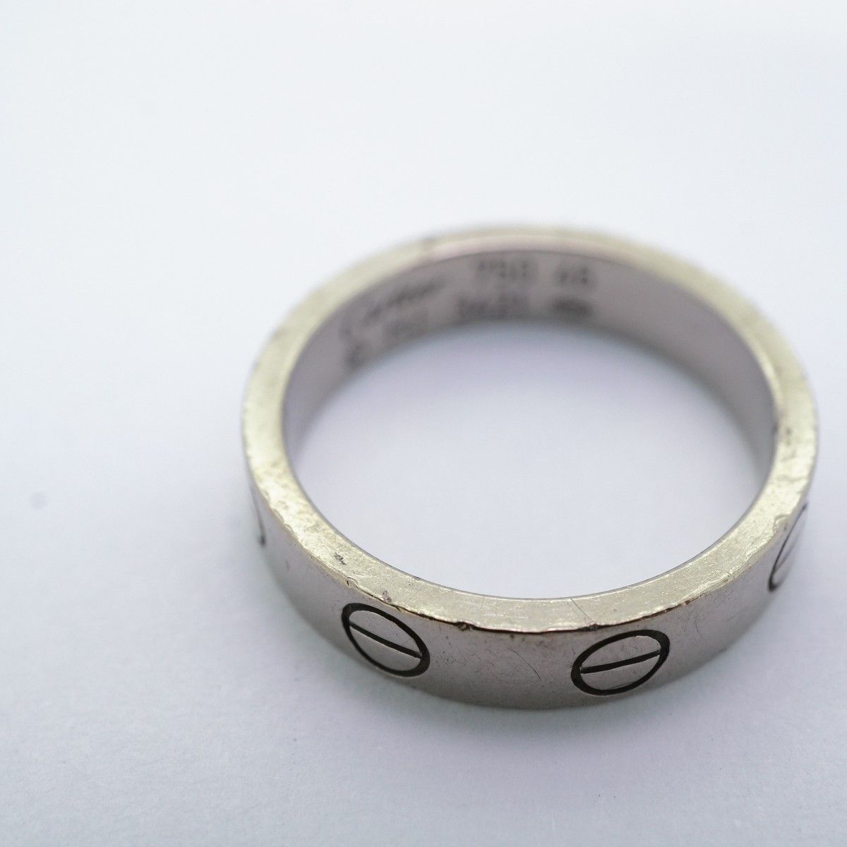 5jdb0989】カルティエ リング ミニラブ K18WG ホワイトゴールド ＃46  