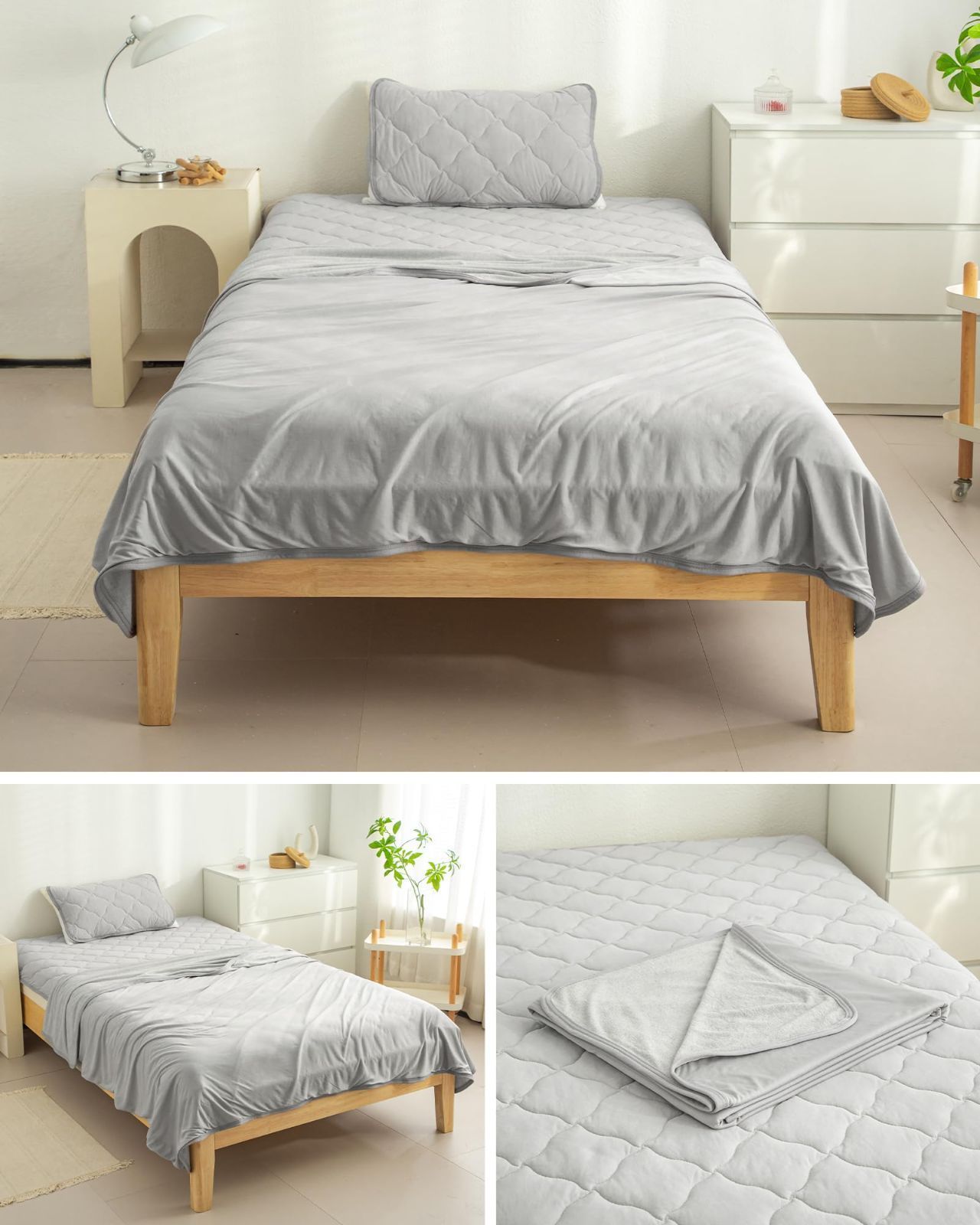 【数量限定】接触冷感 柔らかい肌触り サラサラ リバーシブル 涼しい キルトケット セミダブル 両面冷感 タオル地 ダブル 抗菌防臭 吸水速乾 シングル 洗える （ タオルケット夏用 グレー 