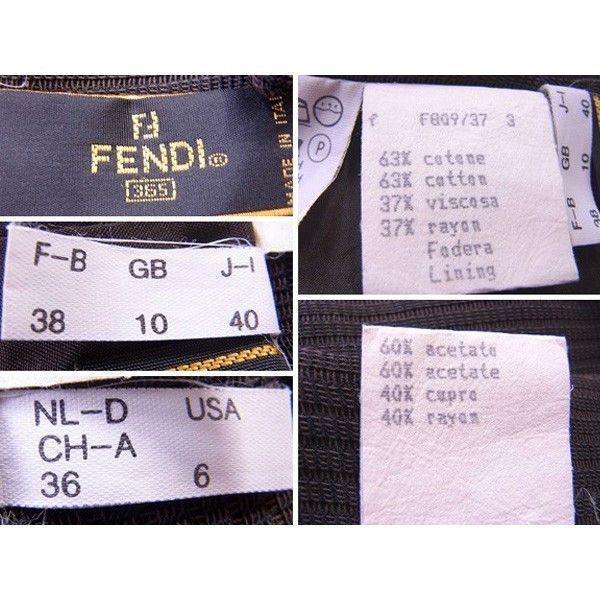 フェンディ スカート タイト ♯USA6サイズ ボーダーライン ダーク 
