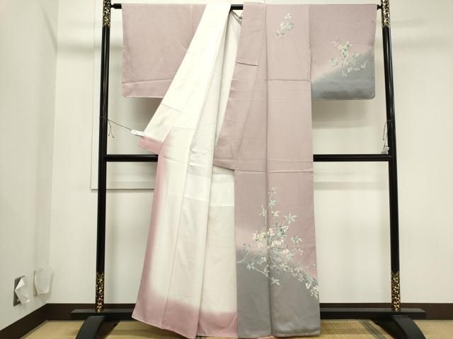 平和屋着物□訪問着 枝花文 暈し染め 金彩 正絹 逸品 未使用  