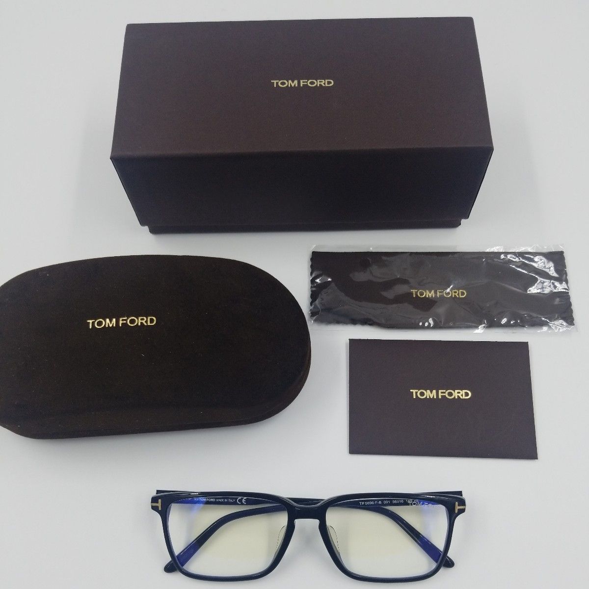 トムフォード メガネフレーム TOM FORD TF5696-F-B 001 プラスチック 