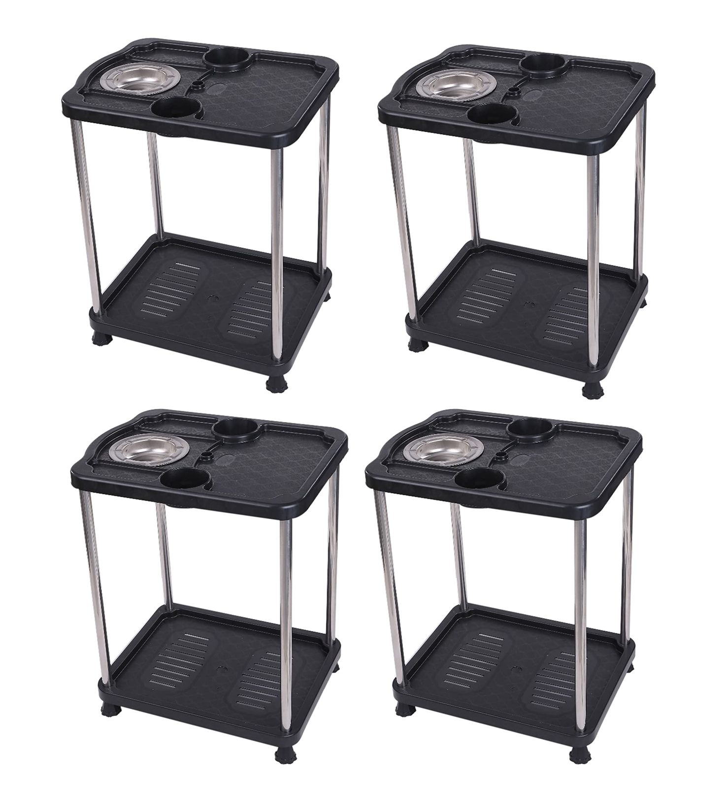 麻雀 サイドテーブル 最適 ドリンクホルダー 灰皿付き 全自動 雀卓 ダーツ ビリヤード 組み立て式 灰皿 コンパクト ミニテーブル 麻雀卓 四台セット