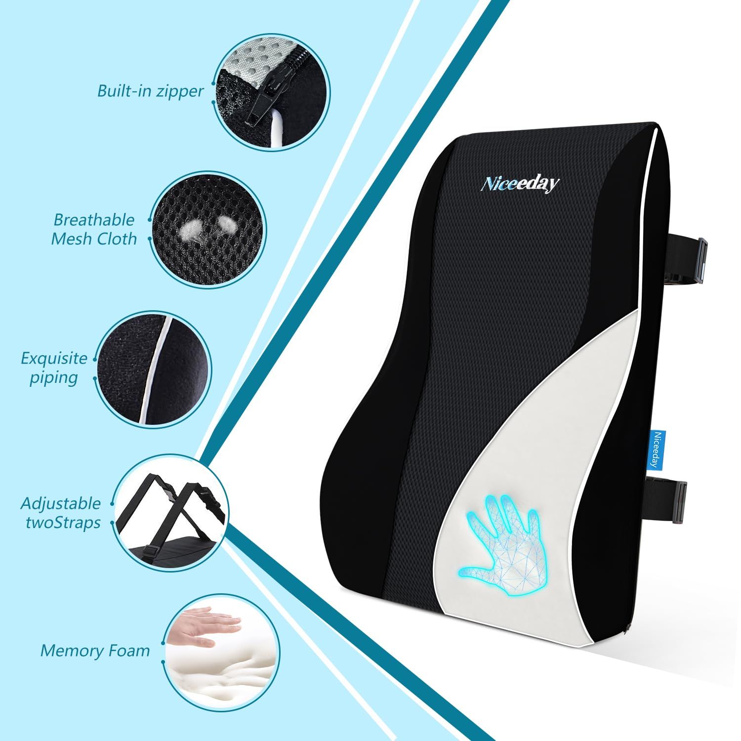 Niceeday 腰椎サポート クッション ヤマダモール | Niceeday
