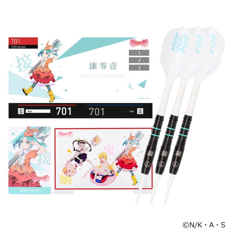c104 夏コミ コミケ　ダーツハイブ　化物語　ダーツセット 斧乃木余接 ☆物語シリーズ ダーツセット 斧乃木 余接ver.〈ライブカード