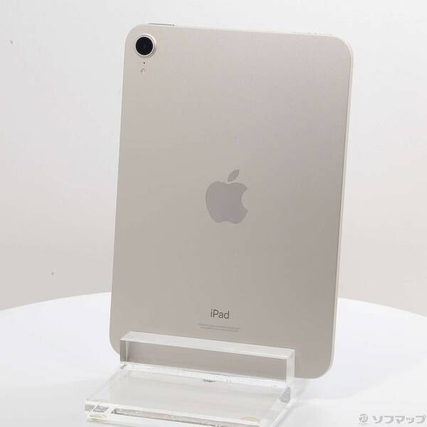 【中古美品】iPad mini 第6世代 セルラー 64GB スターライト 中古品〕 iPad mini 第6世代 64GB スターライト MK7P3J／A Wi-Fi【297】