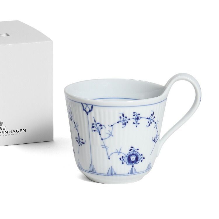 ロイヤルコペンハーゲン ブルーフルーテッド プレイン プレーンレース ハイハンドルマグカップ 330ml 101 090 Royal Copenhagen Blue Fluted Plain マグ ギフト 結婚祝い プレゼント 贈り物