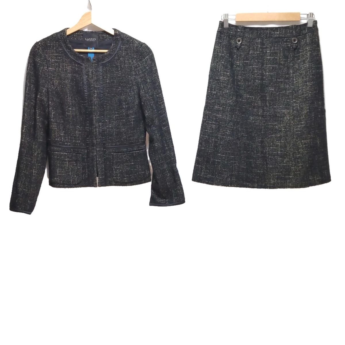 LANVIN COLLECTION ランバンコレクション スカートスーツ レディース - 黒