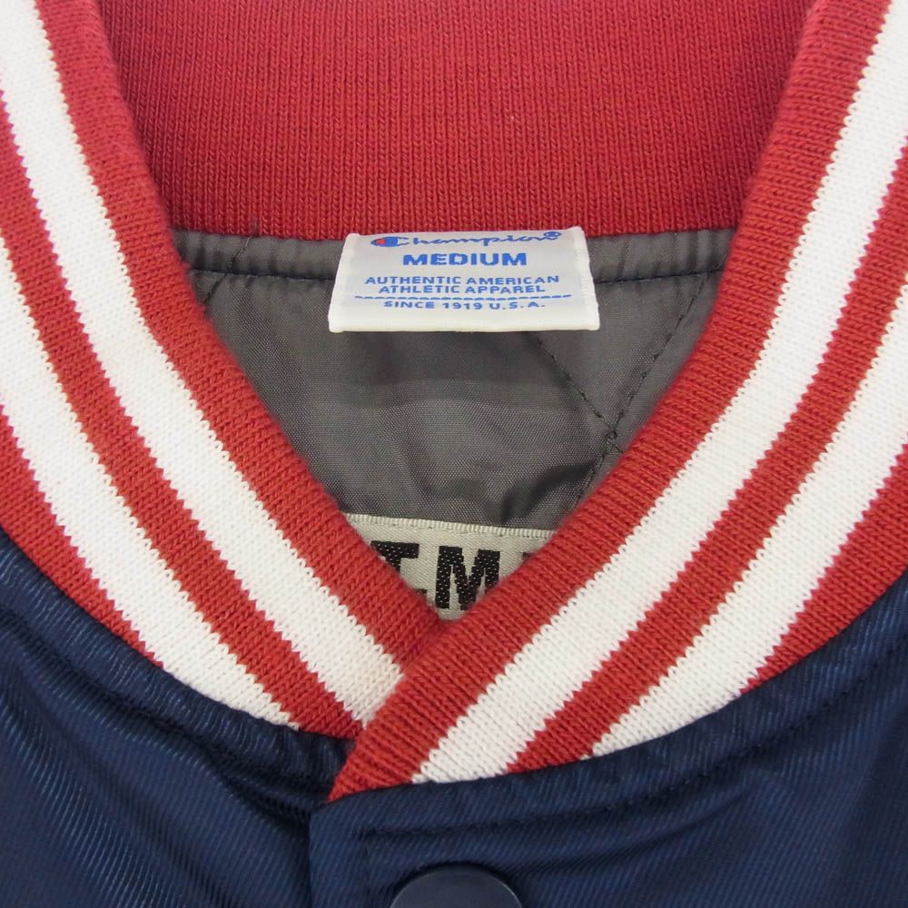 M/TMTティーエムティー×チャンピオン/ビックホリデイ/コラボ別注/スタジャン 中古・古着通販】TMT (ティーエムティー) レザースタジャン