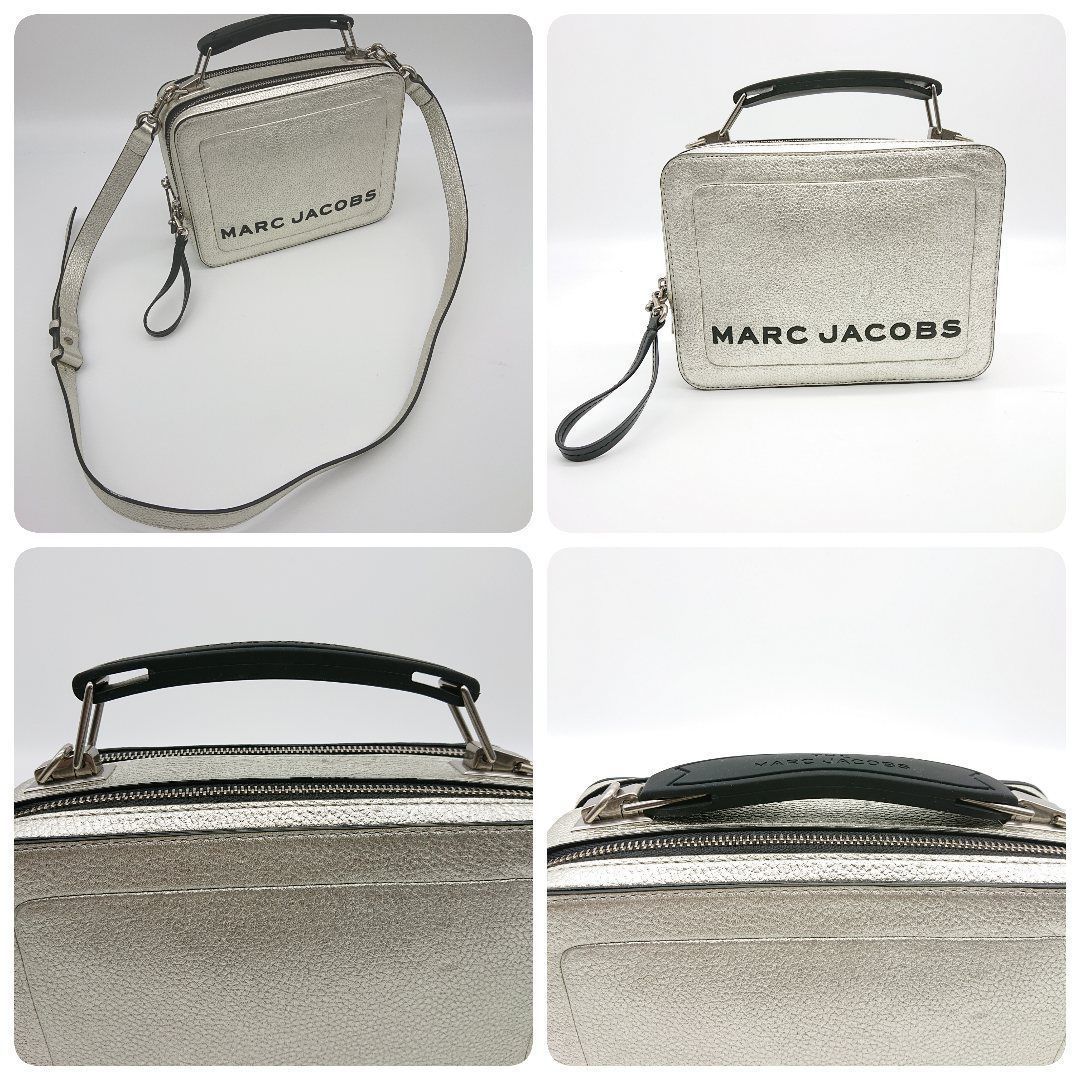 大幅再値下げ 新品レア☆ MARC JACOBS THE BOX シルバー マークジェイコブス THE BOX 2way ハンドバッグ ショルダー