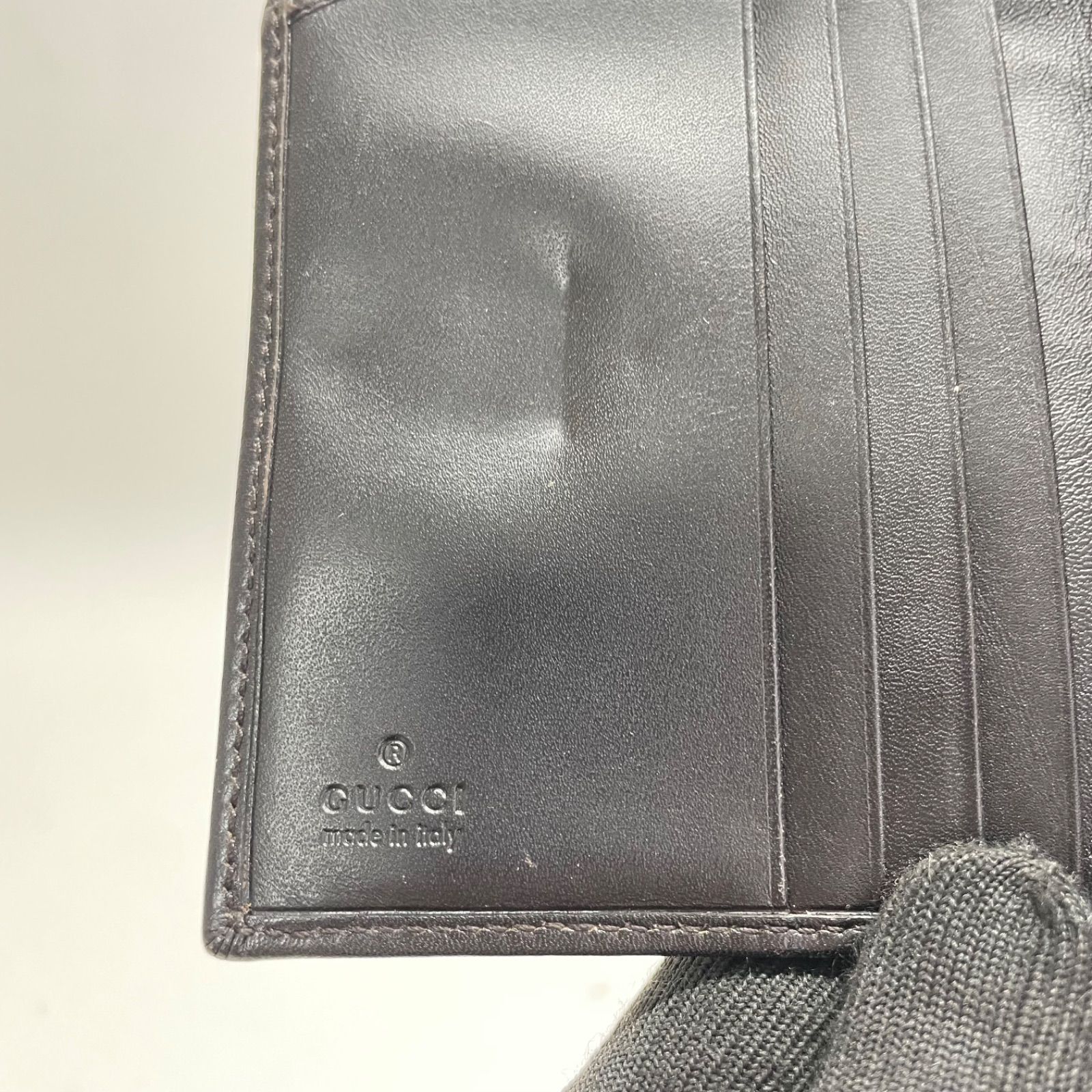 2067 GUCCI グッチ 折り財布 キャンバス GG ホースビット W
