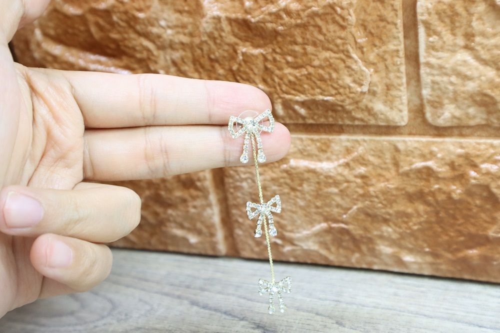 春 夏 可愛い 蝶結び 綺麗 韓国風 耳飾り ピアス イヤリング フック 925銀針使用 メルカリShops