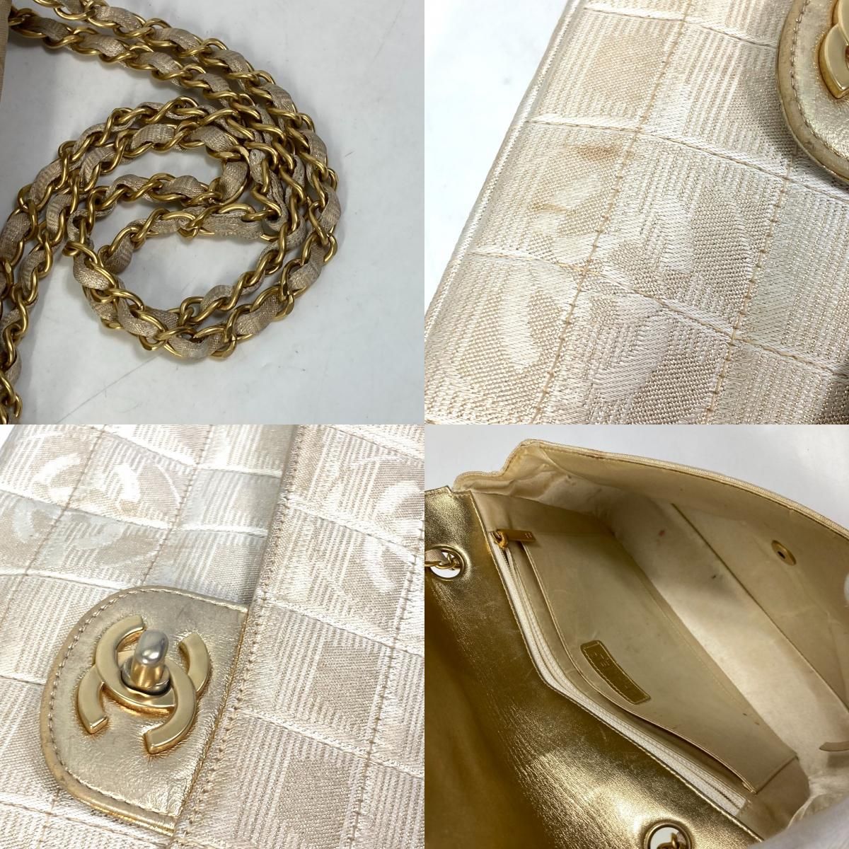 CHANEL シャネル ショルダーバッグ チョコバー キャンバス - メルカリ