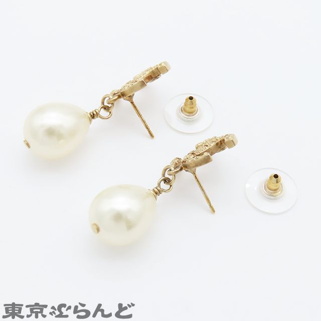 シャネル CHANEL ピアス ゴールド メタル フェイクパール ココマーク GP 08A レディース 101821608