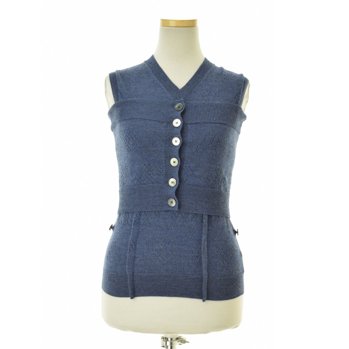 IRENE】24SS 26S81005 Eyelet High Gauge V Knit アイレット 