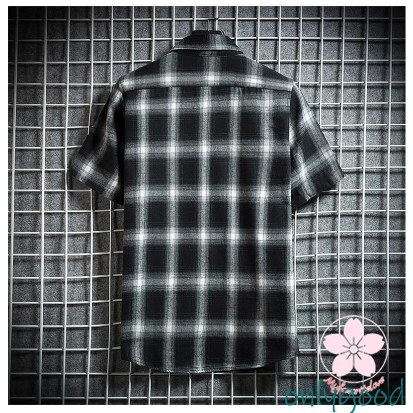 半袖シャツ メンズ カジュアルシャツ チェック柄 おしゃれ 紳士服 開襟 通勤 通学 大きいサイズ スリム 涼しい 夏 30代 40代 50代