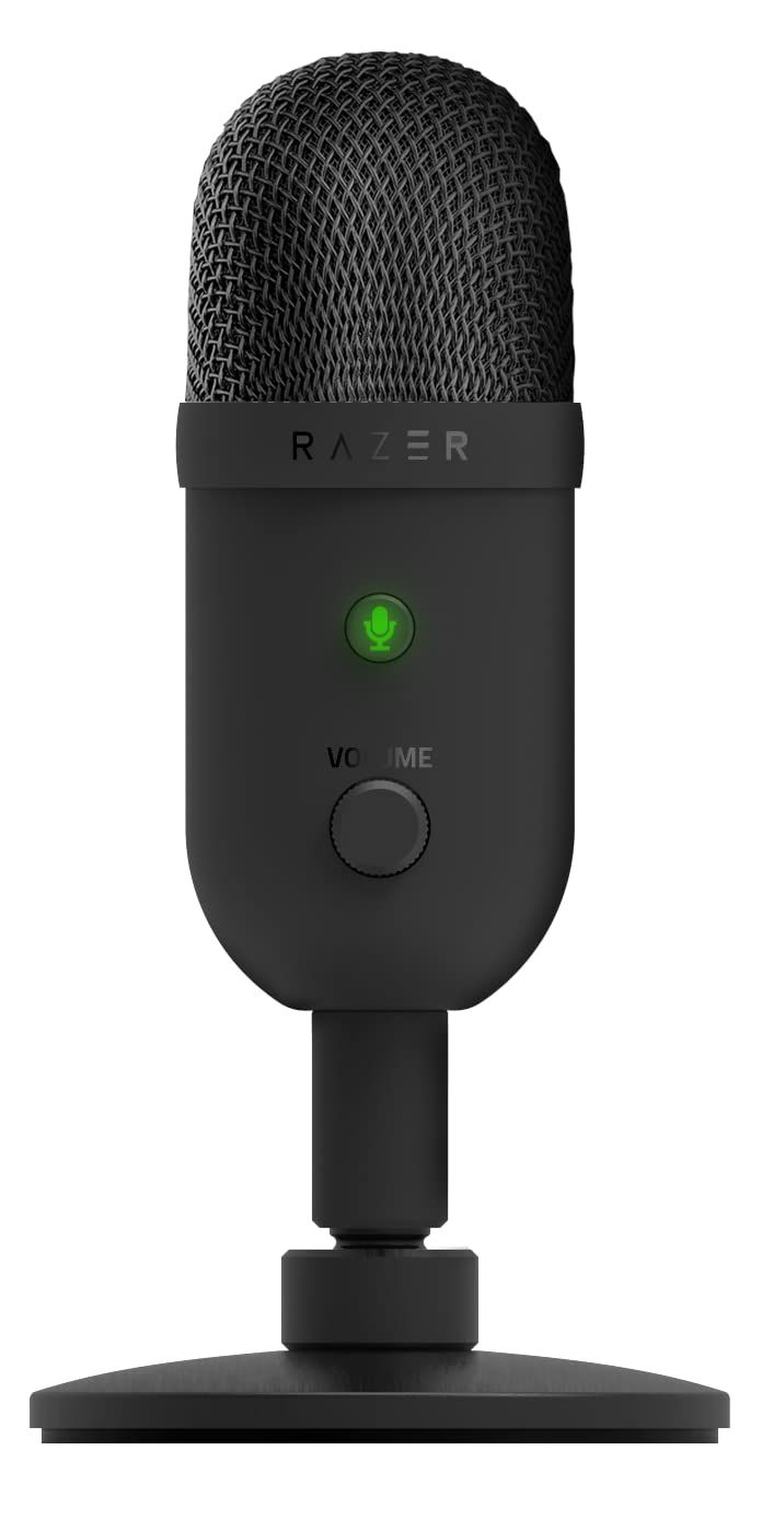 Razer Seiren V2 X USB 25mm コンデンサーマイク スーパーカーディオイド集音パターン アナログゲインリミッター マイクモニタリング ゲイン|ミュートボタン本体配置 内 Razer Seiren V2 X USB コンデンサー マイク