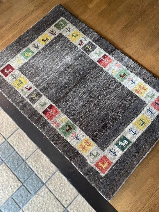 ペルシャ絨毯ギャッベ玄関サイズ手織りイラン(23)