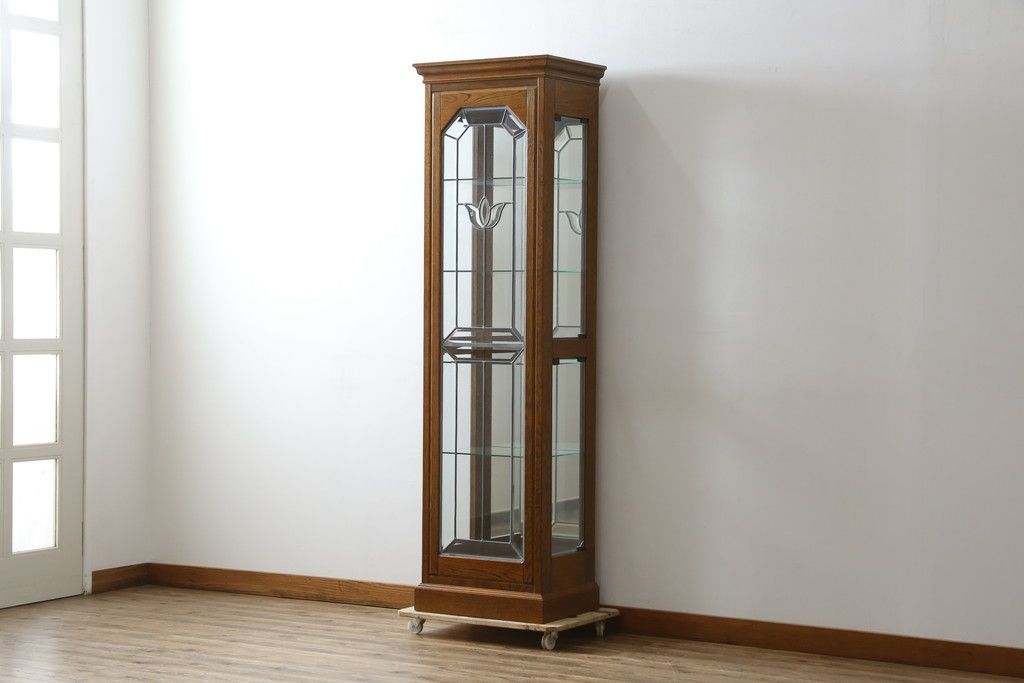 三越 brugge カントリーハウス 照明付飾り棚 ステンドグラス