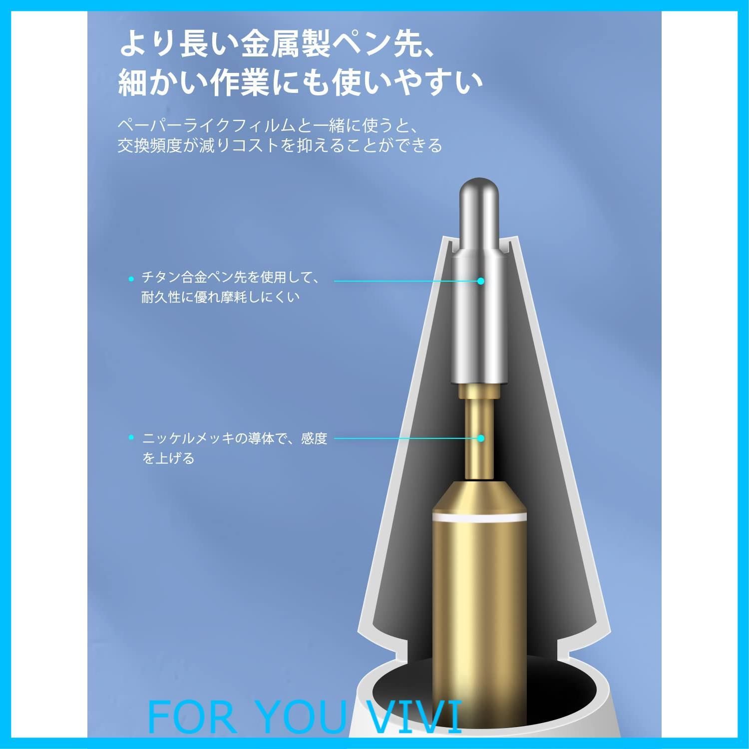 人気商品】金属製4個入り アップルペンシル 交換用ペン先 MEKO