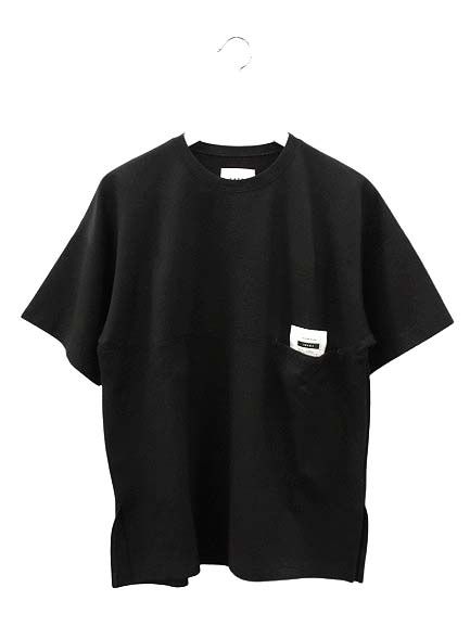 AMERI SEAM POCKET BIG TEE ブラック AMERI(アメリ) SEAM POCKET BIG TEEポケットロゴTシャツ