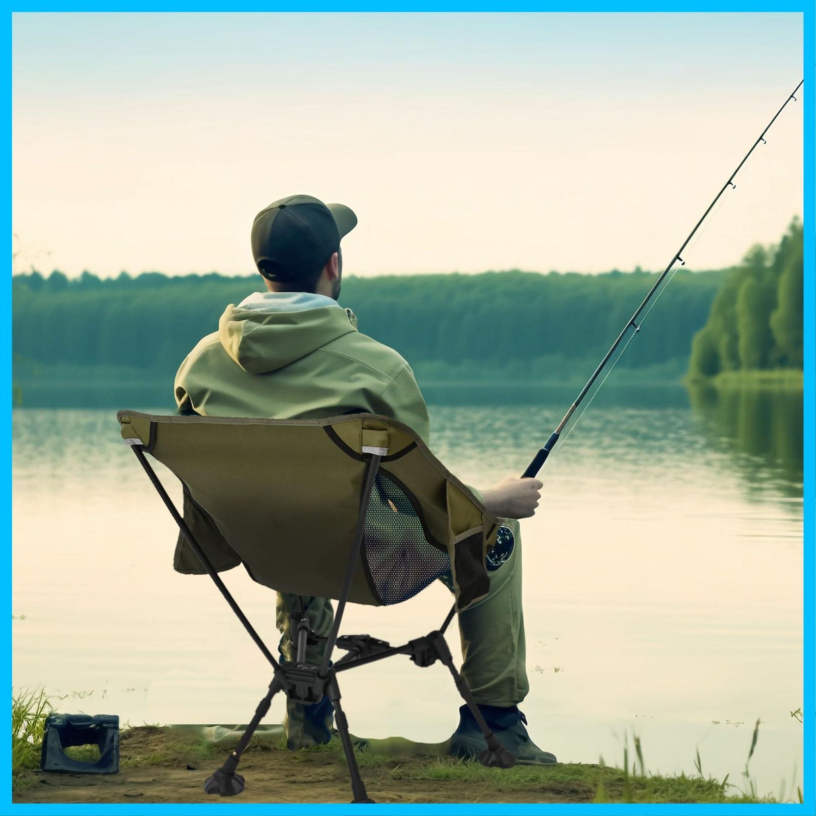 新着商品】NUOWNアウトドアチェア 超軽量 折りたたみ式キャンプ椅子 高