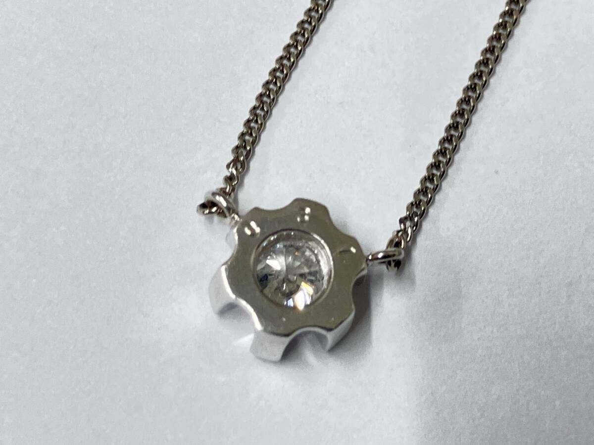 簡易鑑定書付】Pt850 総重量約3.3g ダイヤ0.31ct 約40cm プラチナ 一粒