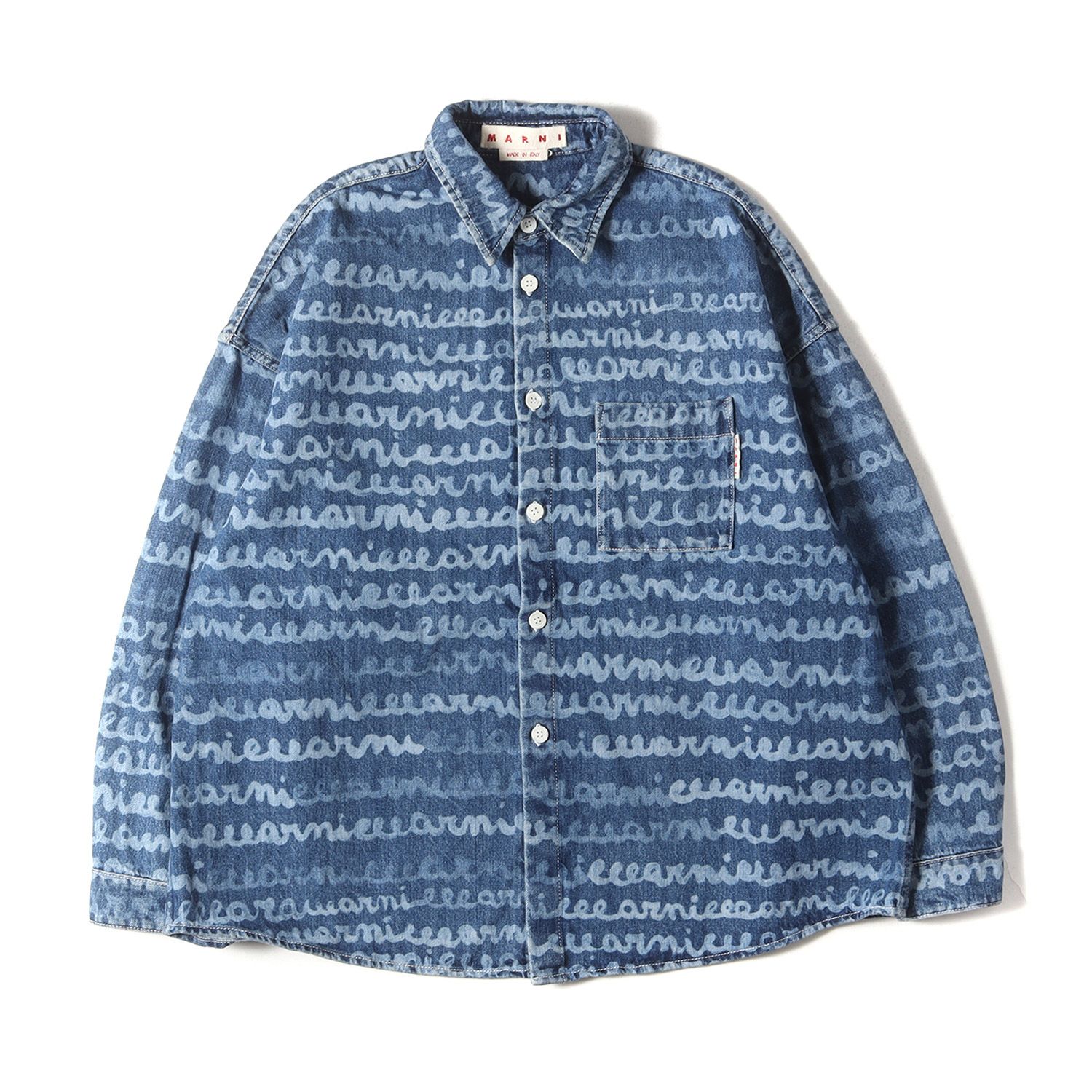 MARNI マルニ シャツ サイズ:48 23SS 抜染 リピート ロゴ デニム MARNI マルニ シャツ サイズ:48 23SS 抜染 リピート ロゴ デニム