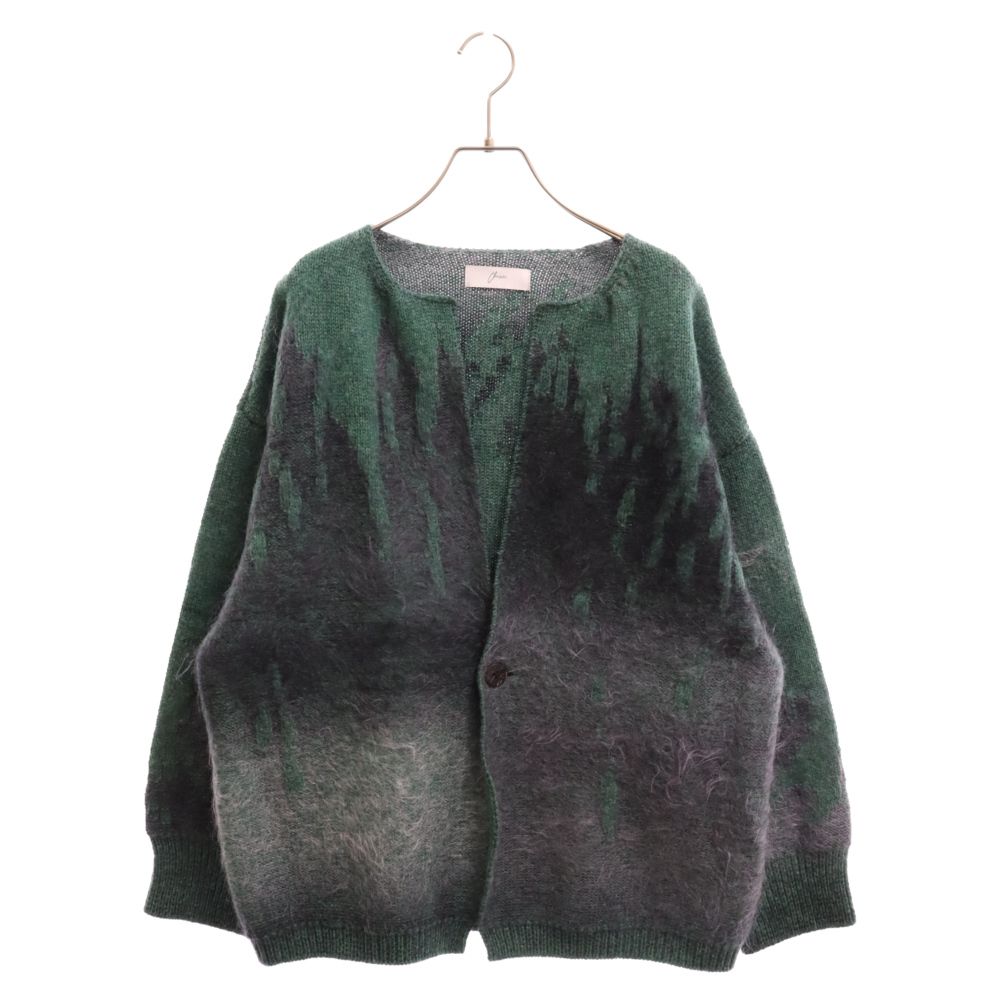 amachi (アマチ) 21AW Rainy Pattern Cardigan モヘヤレインパターン 