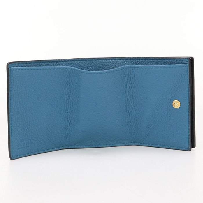 グッチ　ミニウォレット GUCCI グッチ ミニ ウォレット グッチ ロゴ GU90435 三折財布 レザー
