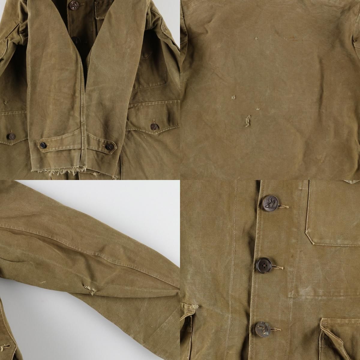 Le Mont St Michel ルモンサンミッシェル ハンティングジャケット 40-50s French Vintage Le Mont Saint Michel Cott