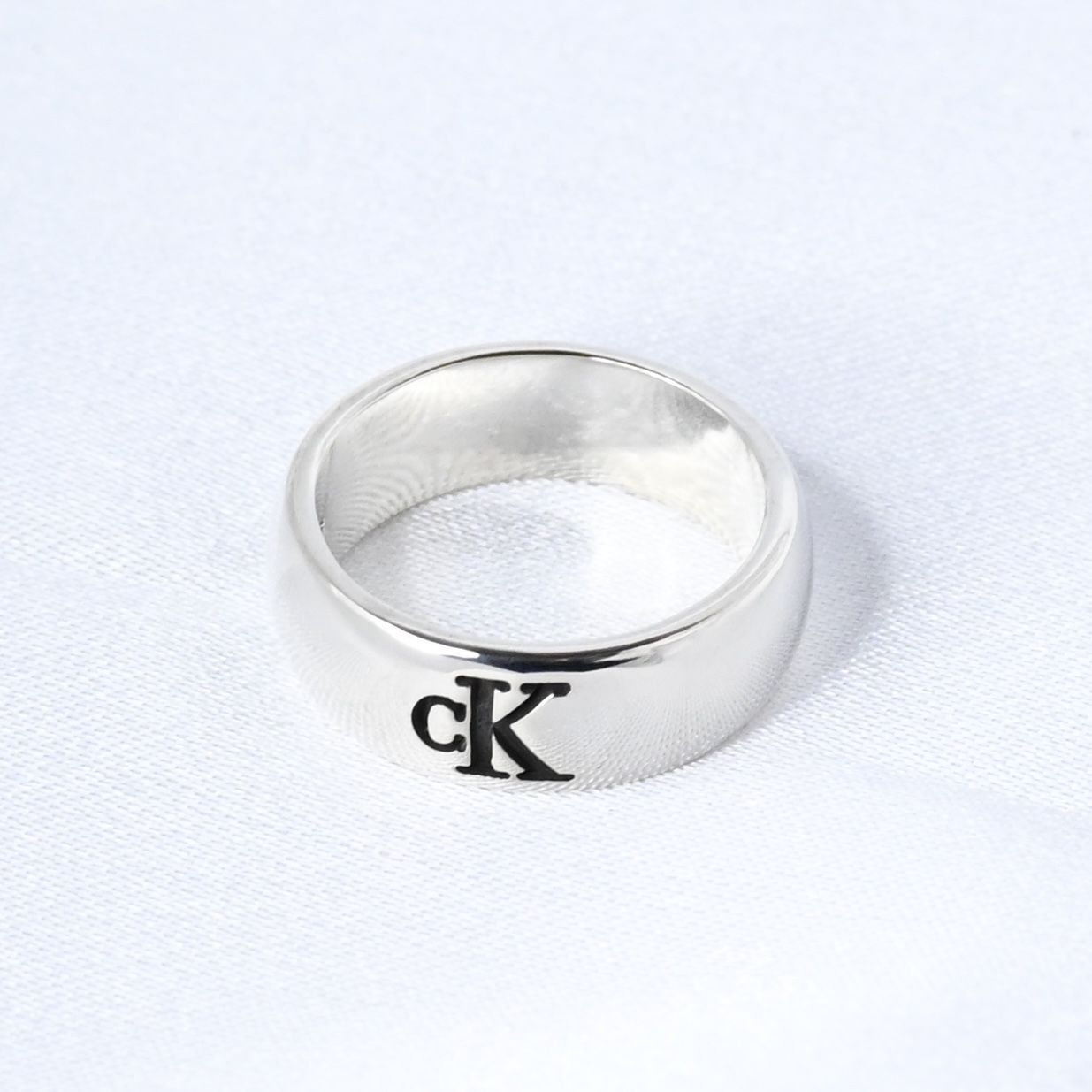 新品仕上げ】Calvin Klein カルバン・クライン ロゴ リング 指輪 9号