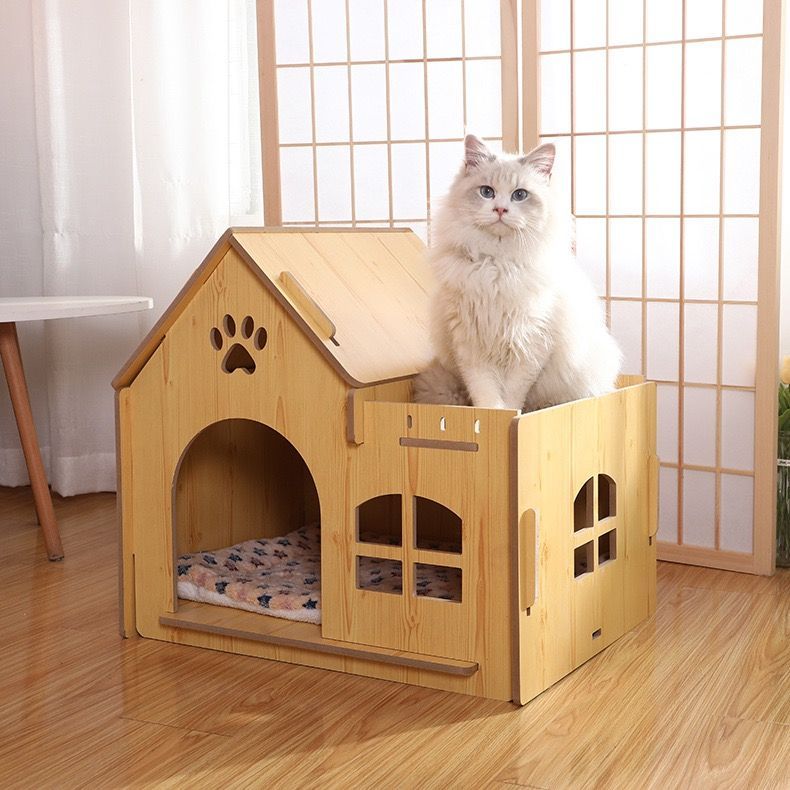 キャットハウス 猫用 別荘 一戸建て ペット用品 ペットベッド 小型犬