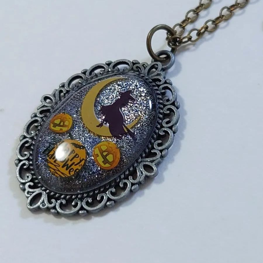 ハロウィンレジンネックレス☆チェーンネックレス ハロウィン