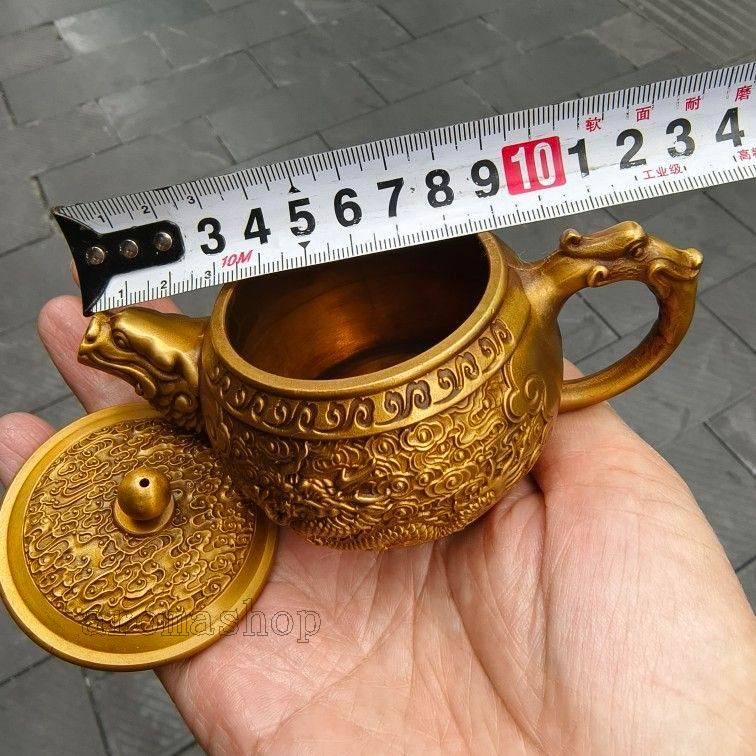ティーポット 置物 銅製品 アンティーク品 （高岡銅器 茶たく5個
