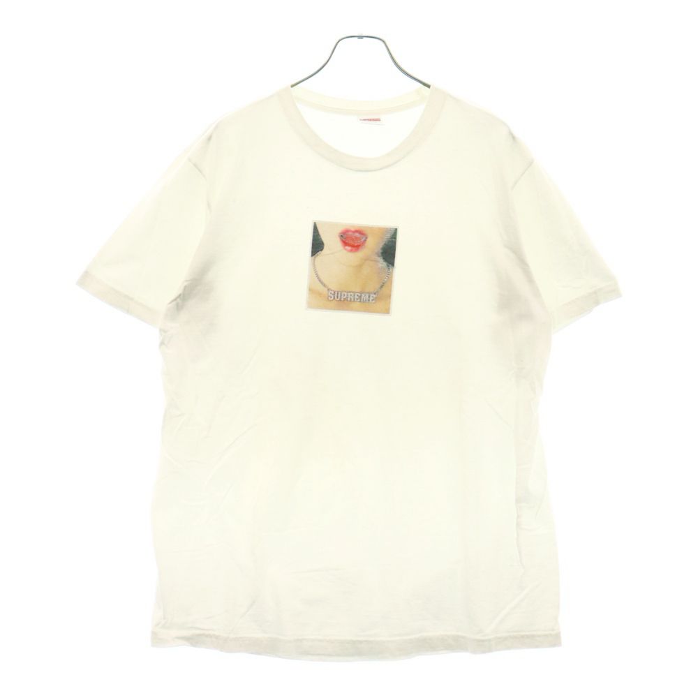 SUPREME (シュプリーム) 18SS Necklace Tee ネックレス フロントロゴプリントクルーネック半袖Tシャツ カットソー ホワイト