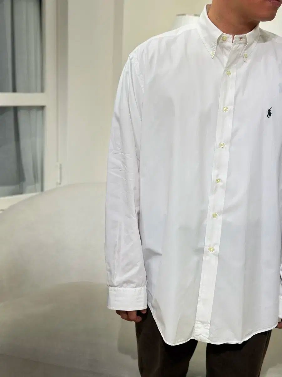 【雷市場（ポンジャン）商品韓国直送】 2XL ポロ Ralph Lauren(ラルフローレン) 白 ポプリン シャツ