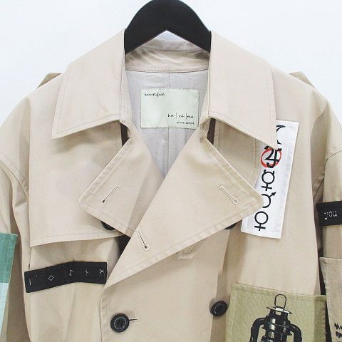 ハザマ ha|za|ma hazama ストア 祈跡的軌跡のトレンチコート ベージュ