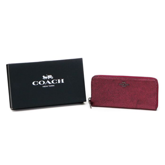 コーチ COACH マルチスリム アコーディオン ジップウォレット レザー 