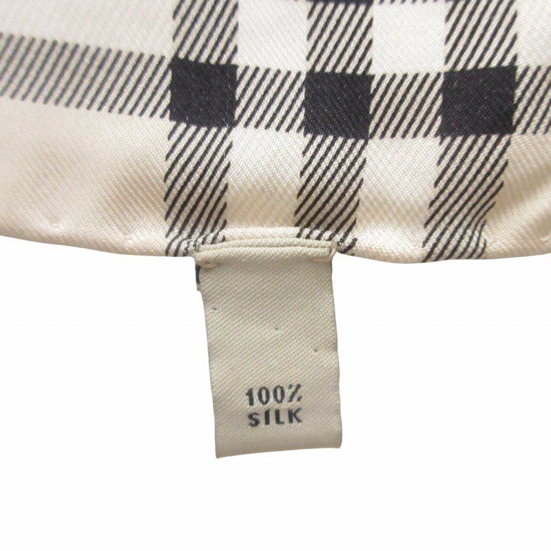 バーバリー BURBERRY 極美品 ノバチェック シルク スカーフ 犬柄