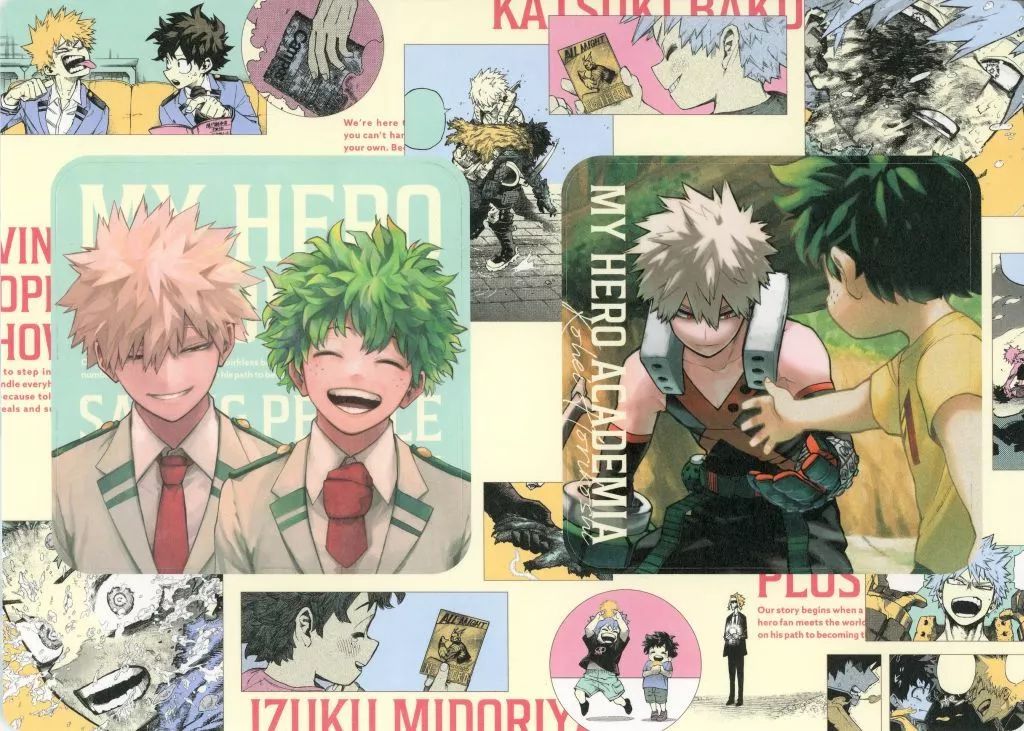 中古】コースター 緑谷出久＆爆豪勝己 出久＆かっちゃん両面コースター