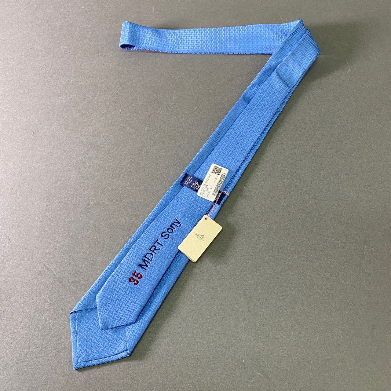 ネクタイ☆HERMES a8 【未使用保管品】 タグ付 HERMES エルメス フランス製 UPSIDE DOWN