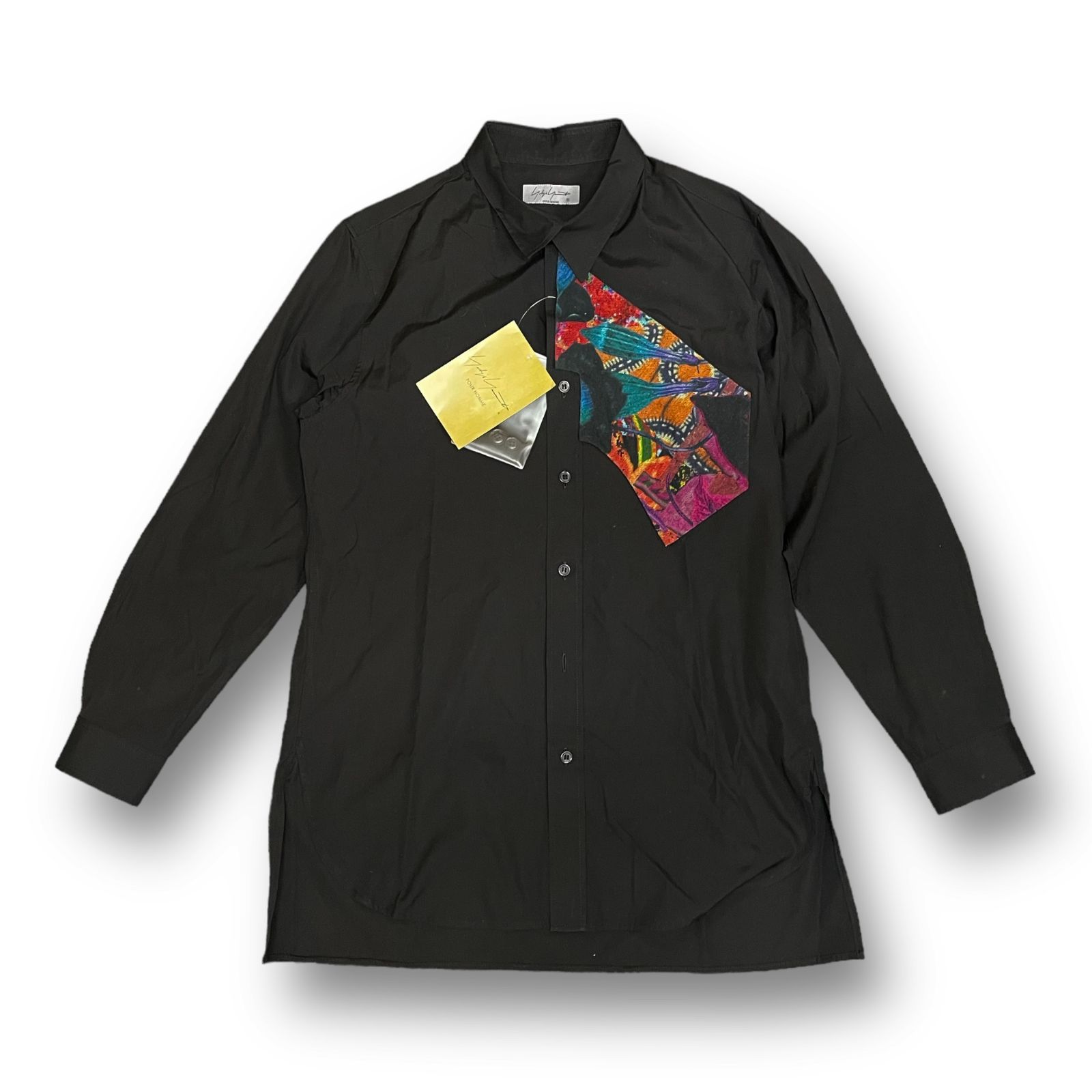 yohji yamamoto pour homme パッチワーク 付重ね衿B HZ-B57-012 シャツ 