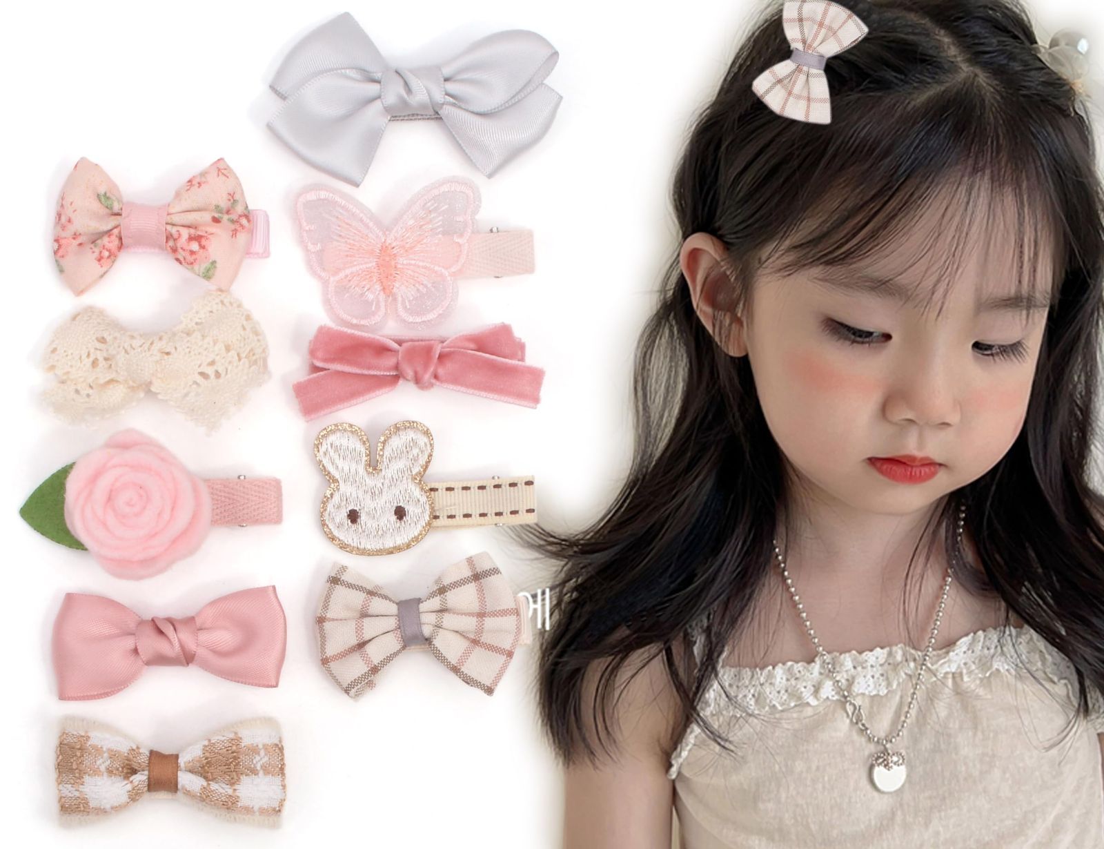 女の子 ヘア かわいい キッズ おしゃれ 留め シンプル 髪 リボン 子供 ヘアピン 手作り 赤ちゃん ギフト ヘアクリップ お誕生日 ベビー プレゼント BIANHUAN