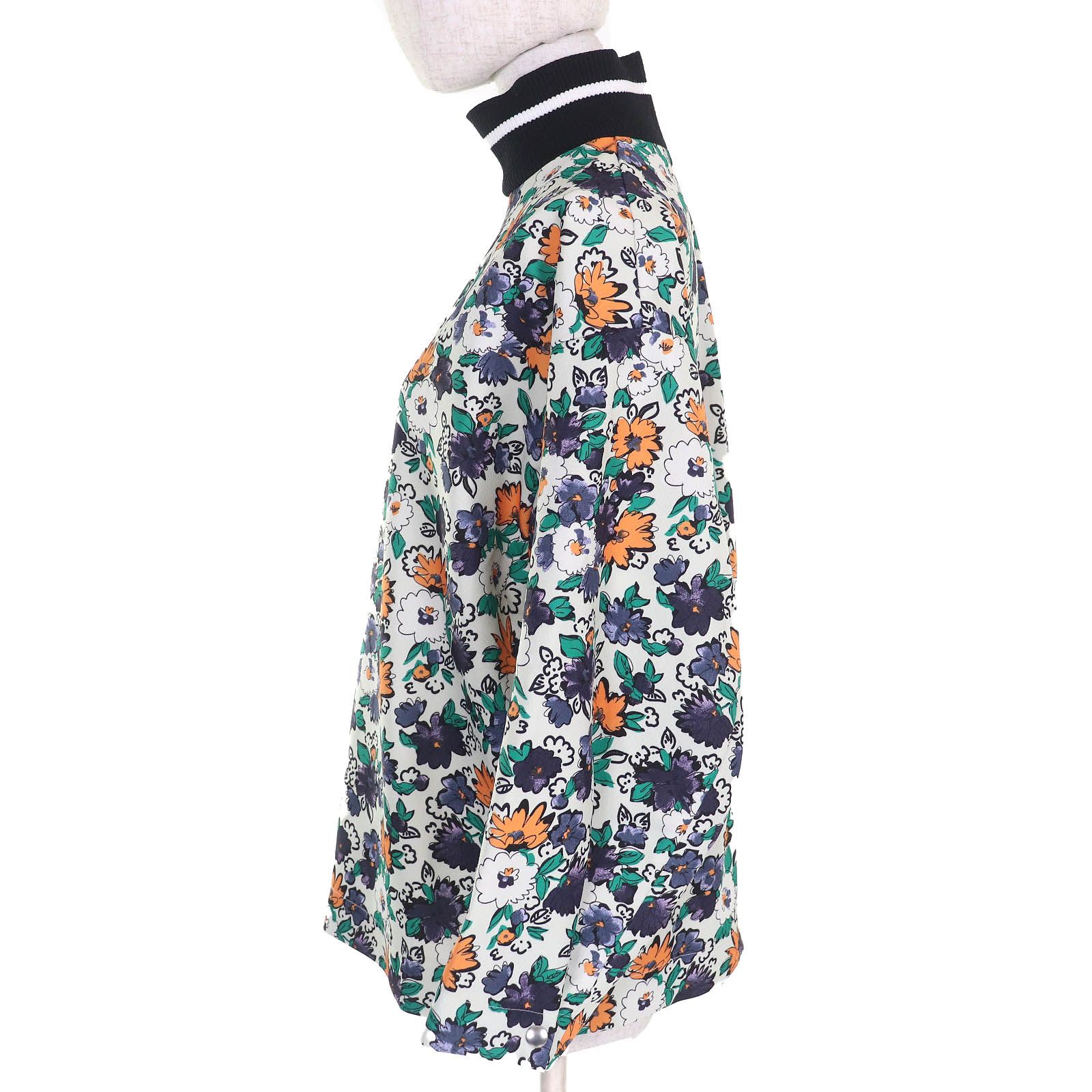 △Plan C プランシー CMCAC56KMOTP059 フラワープリント 花柄 バックジップ ハイネック プルオーバー マルチカラー 38 イタリア製 正規品 レディース