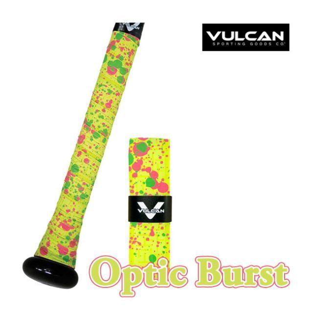 種類7:YellowSplatter(041)/0.50mm(薄目) VULCAN(バルカン) SPLATTER SERIES バット用 グリップテープ 野球 ベースボール バットアクセサリー 0.50／1.00／1.75mm 【メール便発送】