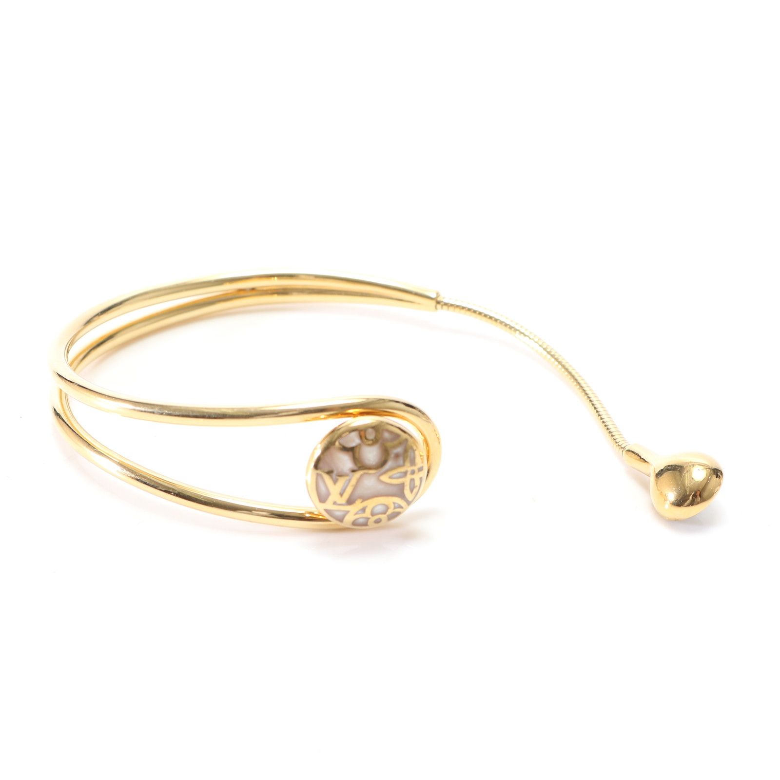 美品 ルイヴィトン ブラスレ セレスト バングル M65976 ゴールド  