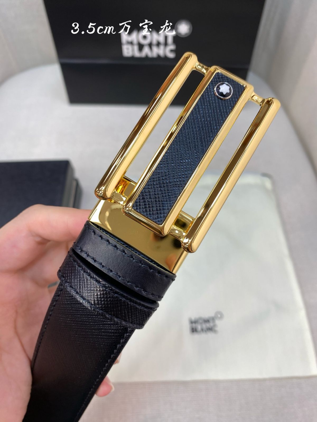今日特価】Montblanc ビジネスレジャー 本革ベルト-2 - メルカリ